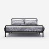 Letto matrimoniale 2 piazze metallo rete doghe 160x200 Skjern nero II scelta Vendita