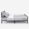 Letto matrimoniale 2 piazze metallo rete doghe 160x200 Skjern nero II scelta Offerta