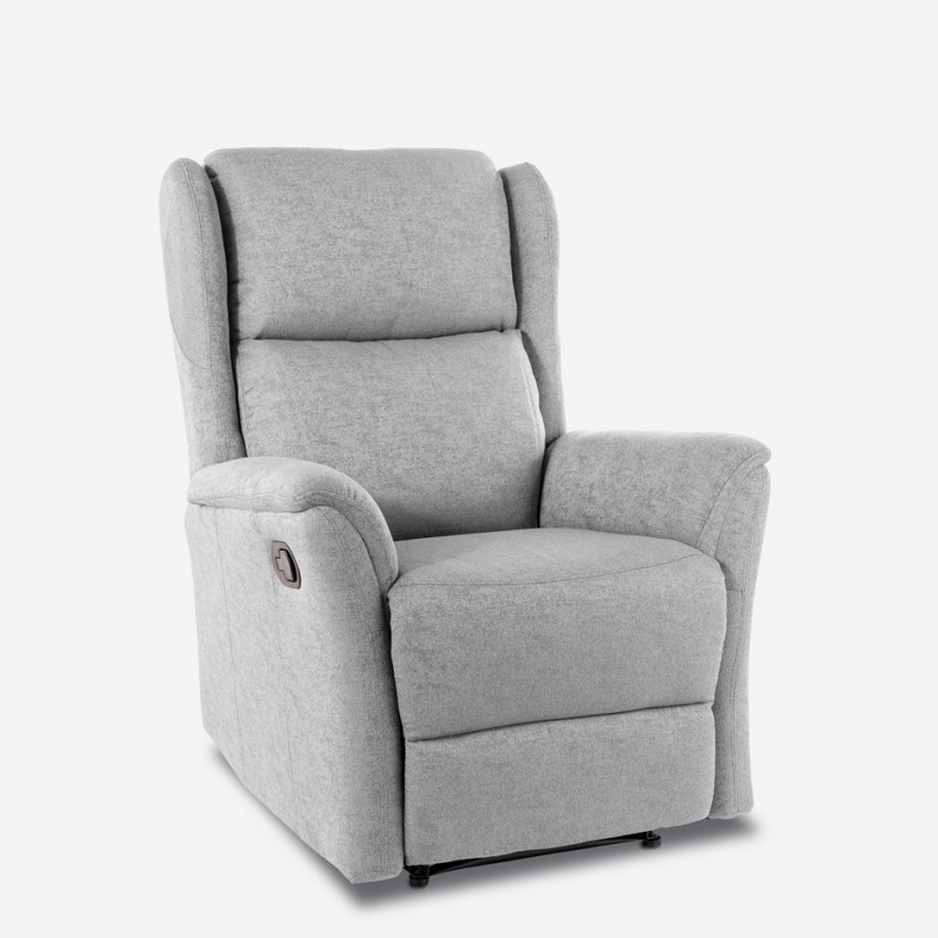 Poltrona relax reclinabile manuale tessuto Hope grigio chiaro II scelta Promozione Poltrona relax reclinabile manuale tessuto Hope grigio chiaro II scelta Promozione