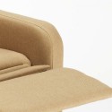 Poltrona Relax 4 ruote con Poggiapiedi Tessuto Beautiful beige II scelta Saldi