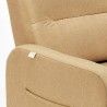 Poltrona Relax 4 ruote con Poggiapiedi Tessuto Beautiful beige II scelta Offerta