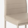 4 x Sedie similpelle beige imbottite cucina ristorante Imperial II scelta Sconti