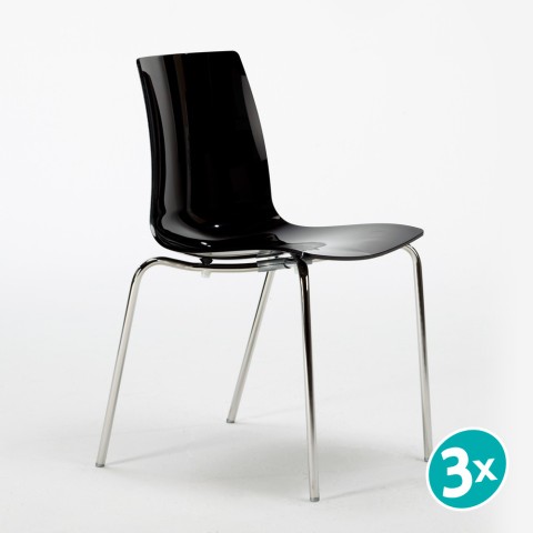 copy of Chaise de cuisine empilables avec pieds en acier empilables Lollipop Grand Soleil Promotion