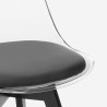4 x sedie trasparente cuscino nero design scandinavo Goblet caurs ii scelta Catalogo