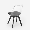 4 x sedie trasparente cuscino nero design scandinavo Goblet caurs ii scelta Sconti