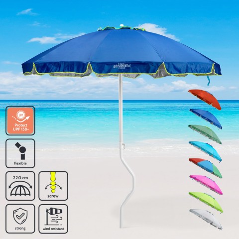 Parasol de plage léger visser protection uv GiraFacile 220 cm Apollo Promotion