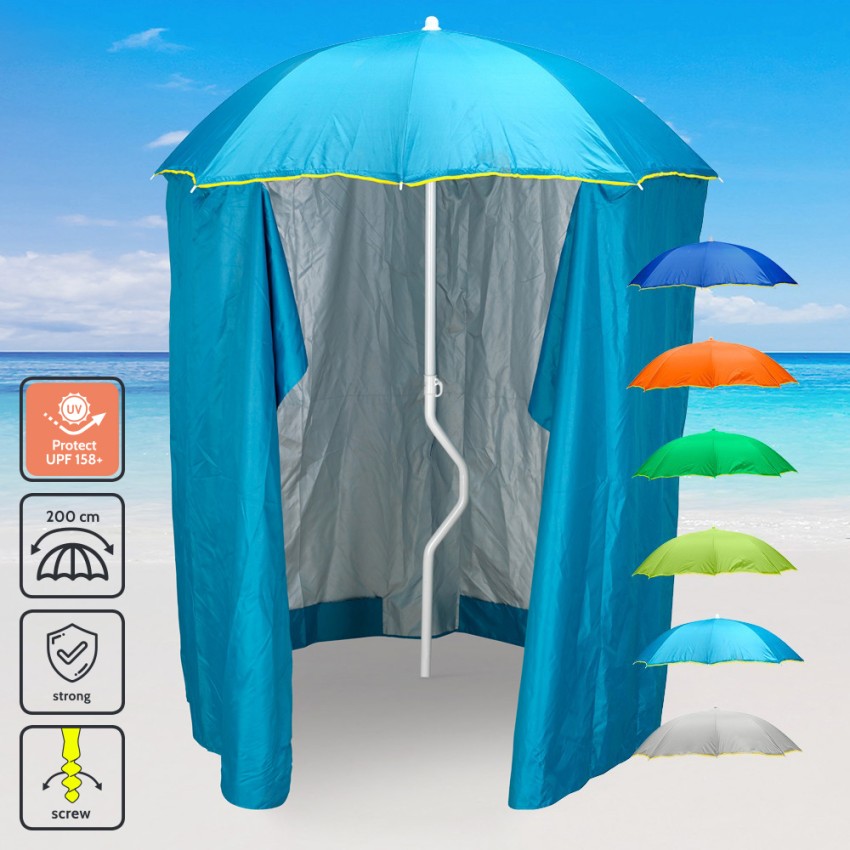 Ombrellone mare GiraFacile 200 Cm Protezione uv tenda spiaggia pesca Zeus Modello