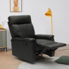 Poltrona Relax Reclinabile con Poggiapiedi in Similpelle Design Aurora 