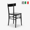 2 x sedie in legno classica sala da pranzo bar ristorante Milano nero II scelta Sconti