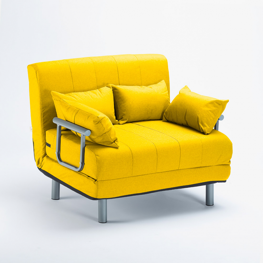 Divano poltrona letto piazza e mezza tessuto Deborah Twin giallo II scelta Promozione Divano poltrona letto piazza e mezza tessuto Deborah Twin giallo II scelta Promozione