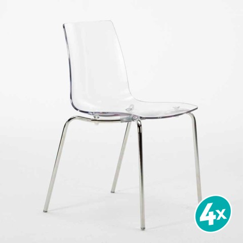4 x Sedia Trasparente Sala Da Pranzo Cucina Lollipop Grand Soleil II scelta Promozione