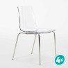 4 x Sedia Trasparente Sala Da Pranzo Cucina Lollipop Grand Soleil II scelta Promozione