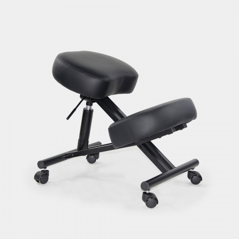 copy of Chaise orthopédique et ergonomique tabouret suédois en métal et similicuir Balancesteel Lux Promotion