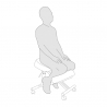 Sedia ortopedica svedese ergonomica similpelle Balancesteel Lux II scelta Saldi