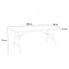 Tavolo pieghevole 200x90 giardino campeggio plastica Dolomiti Bianco II scelta Catalogo