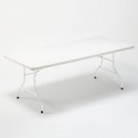 Tavolo pieghevole 200x90 giardino campeggio plastica Dolomiti Bianco II scelta Promozione
