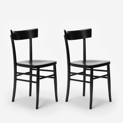 copy of Chaise classique en bois rustique pour salle à manger cuisine bar restaurant Milano Promotion