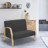 Holz- und Stoffsofa für Wohnzimmer, Warteräume und Ateliers Design Esbjerg Modell