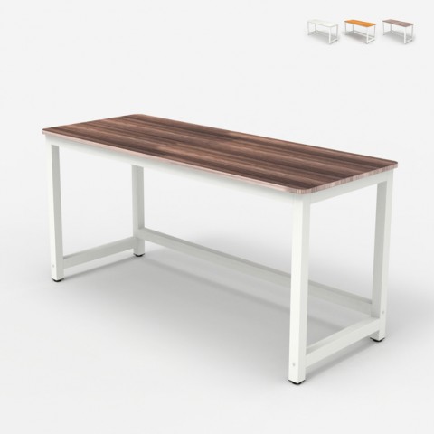 Rechteckiger Schreibtisch Holz 120x60cm modern weiß Bridgewhite 120