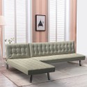 Divano letto ad angolo con penisola 3 posti in similpelle Zircone pronto letto Scelta