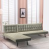Divano letto ad angolo con penisola 3 posti in similpelle Zircone pronto letto Scelta