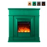 Camino elettrico con cornice in legno stufa basso consumo 1500W Lipari Saldi