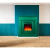 Camino elettrico con cornice in legno stufa basso consumo 1500W Lipari Prezzo