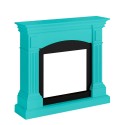 Cornice classica in legno per camino elettrico a pavimento Cetona Sur Misure