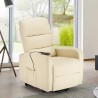 Poltrona reclinabile relax elettrica con alzapersona in similpelle Elizabeth Design 