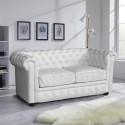 Canapé 2 places en similicuir Capitonné Design Chesterfield 
