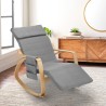 Schaukelstuhl Relaxsessel aus Holz skandinavisches Design verstellbare Fußstütze Odense Modell