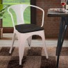 stühle stuhl aus metall holz im industriellen stil für bar küchen steel wood arm Katalog