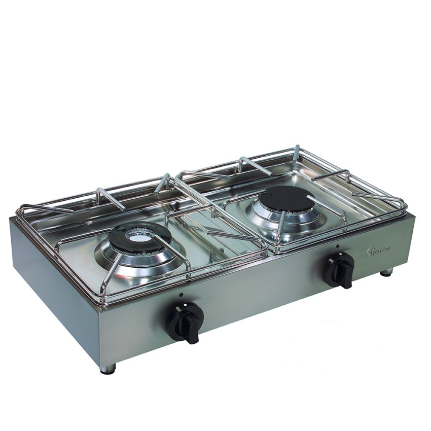 Professioneller Gaskocher 2 Flammen aus Edelstahl BIG5002L3 Parker Aktion Professioneller Gaskocher 2 Flammen aus Edelstahl BIG5002L3 Parker Aktion