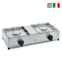 Fornello cucina professionale da appoggio a gas 2 fuochi BIG7502L1 Parker Vendita