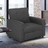Fauteuil convertible lit 1 place avec accoudoirs design moderne Brooke 
