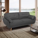Divano letto clic clac 3 posti design nordico reclinabile in tessuto Fortaleza 