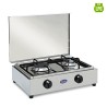 Réchaud à gaz de camping inox 2 brûleurs 200ACCGP CF Parker Remises