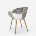 2 x Sedia poltrona design patchwork nordico salotto cucina studio Finch 6 II scelta Vendita