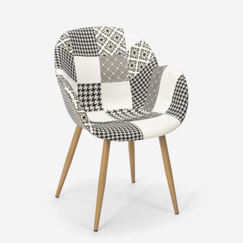 copy of Nordic Patchwork Design Stuhl Sessel Wohnzimmer Küche Studio Finch Aktion