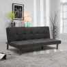 Giada Dark 2 Sitzer Stoff Design Sofa Bett für Haus und Büro Aktion