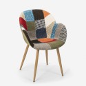 Sedia poltrona design patchwork nordico salotto cucina studio Finch 1 II scelta Promozione