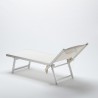 Lettino prendisole sdraio spiaggia mare alluminio textilene Italia Sun bianco II scelta Offerta