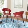 Sedia design moderno in metallo polipropilene per cucina bar ristorante Evelyn Prezzo