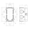 Universal-Einbau-Wandkasten-Dusche-waschbecken-Auslässe 1 2 3-Wege Framobox Angebot