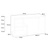Moderner Schreibtisch für Büro und Studio, platzsparend, Holz 140x60cm Bolg WD Katalog