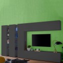Moderne Wohnwand TV-Möbel mit 3 Hängeschränken Note Trio Aktion