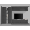 Moderne schwarze Wohnwand TV-Möbel mit 2 Schränken und 4 Regalen Note Twin Rabatte