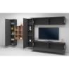 Modernes Design wandmontierte TV Schrankwand 2 Schränke Bücherregal Ferd RT Sales