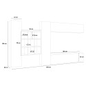 Moderne Hängende TV-Wand mit 2 Schränken und Regal Ferd RT Auswahl