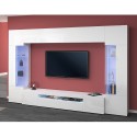Weißes Wohnwandsystem TV-Ständer 2 Hängeschränke Sultan WH Rabatte